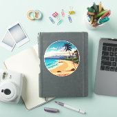 Maui Hawaii Kaanapali Beach  Retro Sticker (iPad Cover)