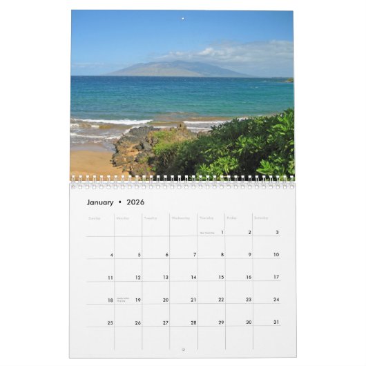 Maui Hawaii Mooie Strandfotografie 2026 Muur Kalender (Jan 2026)