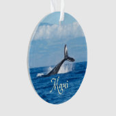 Maui Hawaii Ocean Whale Tail Ornament (voorkant)
