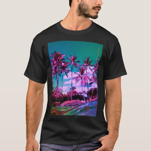 Maui Hawaii Palmen bomen T-shirt (Voorkant)