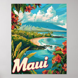 Maui Hawaii Reizen Poster Art Print Poster