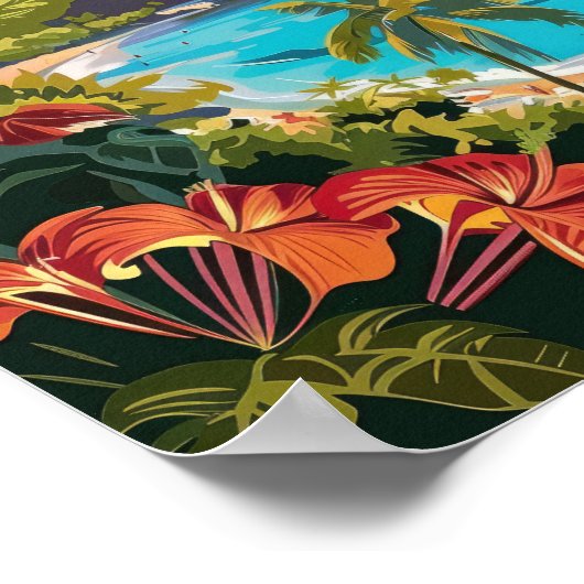 Maui Hawaii Reizen Poster Art Print Poster (Hoek)