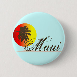 Maui Hawaii Souvenir Ronde Button 5,7 Cm