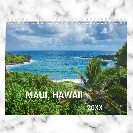 Maui Hawaii strandt watervallandschappen Kalender