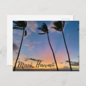 Maui Hawaii Sunset Briefkaart (Voorkant / Achterkant)
