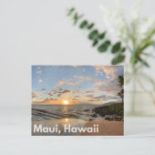 Maui Hawaii Sunset Briefkaart (Staand voorkant)