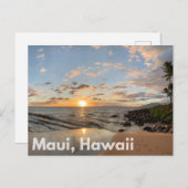 Maui Hawaii Sunset Briefkaart (Voorkant / Achterkant)