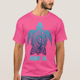 Maui Hawaii Tribale Zeeschildpad Hawaiaanse Surfer T-shirt