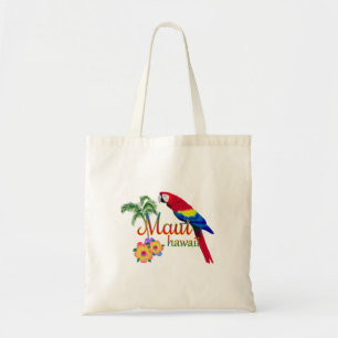 Maui Hawaii Tropical Island Parrot Tote Bag