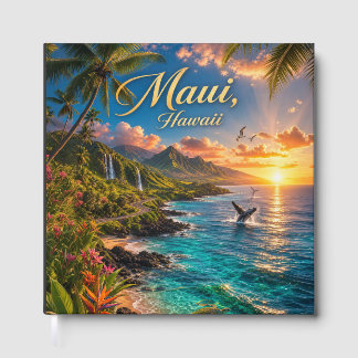 Maui Hawaii Tropische Kustlijn Reisposter Gastenboek