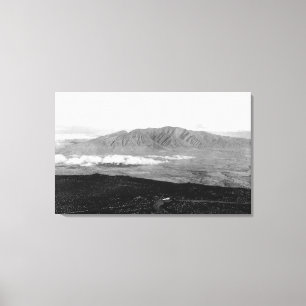 Maui, Hawaii - Uitzicht van de top van Haleakala Canvas Afdruk