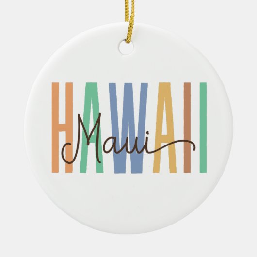 Maui Hawaii (zand) Keramisch Ornament (Voorkant)