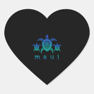 Maui Hawaii Zee Schildpadden Hawaïaans Duiken Hart Sticker