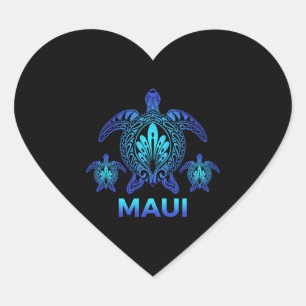 Maui Hawaii Zee Turtle Hawaiian Aloha Beach Hart Sticker