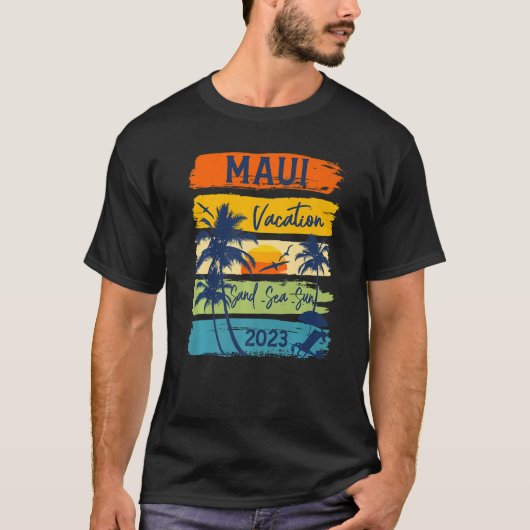 Maui Hawaiian Vacation 2023 Matching Family Group T-shirt (Voorkant)