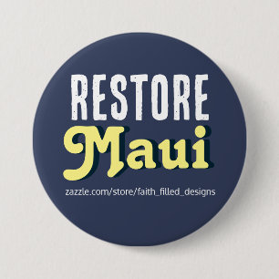 Maui herstellen ronde button 7,6 cm
