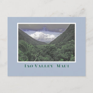 Maui, Iao Valley/dramatische hemel, groene vallei Briefkaart