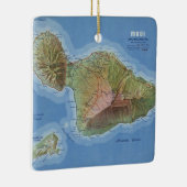 Maui Island Map Keramisch Ornament (Rechts)