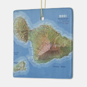 Maui Island Map Keramisch Ornament (Links)