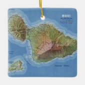 Maui Island Map Keramisch Ornament (Voorkant)