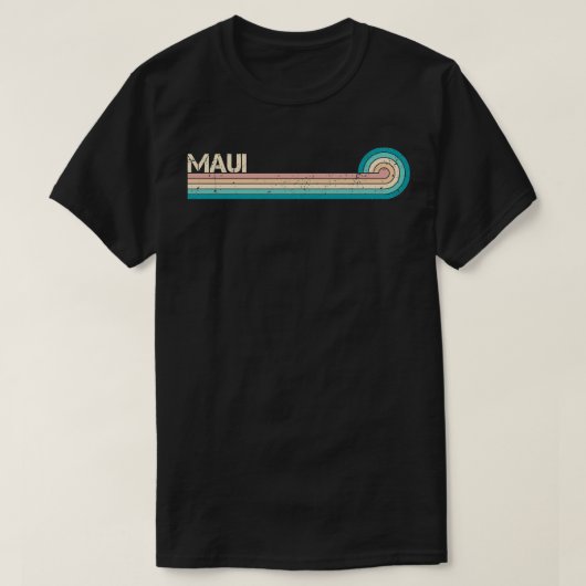 Maui Island Retro Stripes TShirt (Design devant)