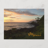 Maui Island Sunset Briefkaart (Voorkant)