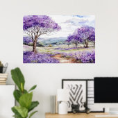 Maui Jacaranda Bomen Poster (Thuiskantoor)