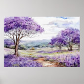 Maui Jacaranda Bomen Poster (Voorkant)