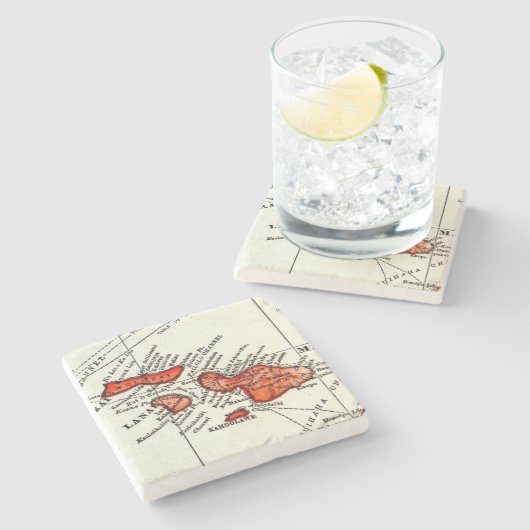 Maui, Lanai, Molokai Hawaiian Islands Stone Stenen Onderzetter (Zijkant)