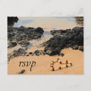Maui Lei op Secret Beach RSVP Uitnodiging Briefkaart