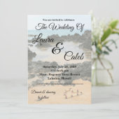 Maui Lei sur Secret Beach Wedding Invitation (Debout devant)