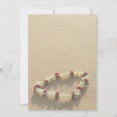 Maui Lei sur Secret Beach Wedding Invitation (Dos)