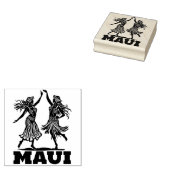Maui Mooie Hawaiian Hula Dancer Rubber Stamp Rubberstempel (Gestempeld)