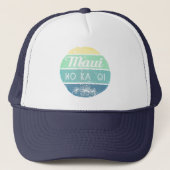 Maui No Ka Oi  Typografie Trucker Pet (Voorkant)