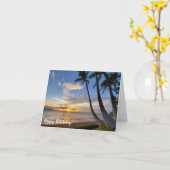 Maui Palm Trees en Sunset Kaart (Gele Bloem)