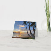 Maui Palm Trees en Sunset Kaart (Voorkant)