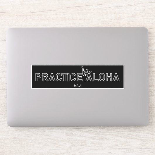 Maui - Pratiquez Aloha Shaka (Hang Loin) Sticker (Ordinateur)