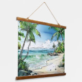 Maui Secret Beach Hangend Wandkleed (Gebogen)