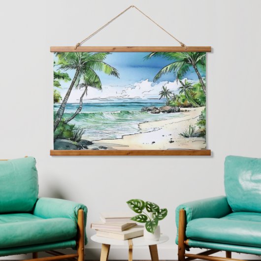Maui Secret Beach Hangend Wandkleed (Woonkamer)