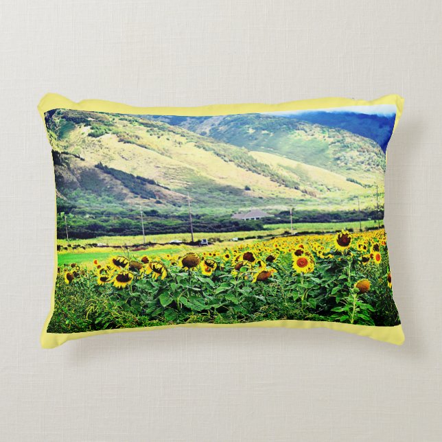 Maui Sunflower Accent Pillow Kussen (Voorkant)