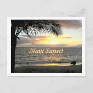 Maui Sunset, Beach Walker Briefkaart