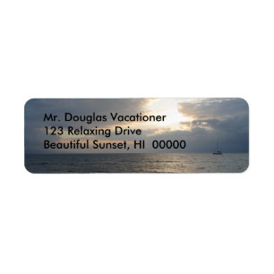 Maui Sunset Return Address Labels