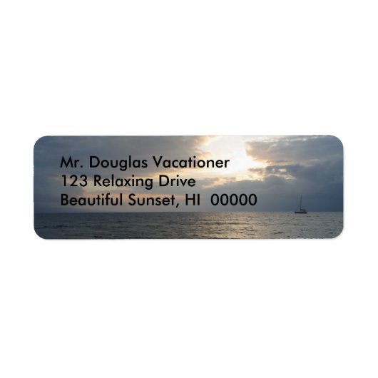 Maui Sunset Return Address Labels (Voorkant)