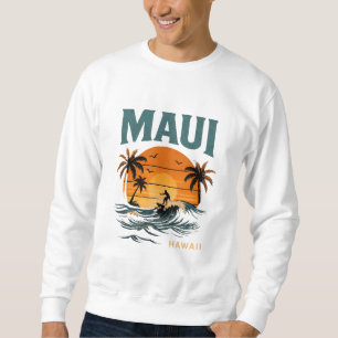 Maui Surf Vibes - Retro Hawaii Sunset Design Trui