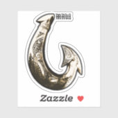 Maui Tribal Hook Sticker (Vel)