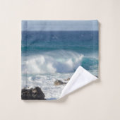 "Maui Waves" — Natuur fotografie Bad Handdoek (Wasdoekje)