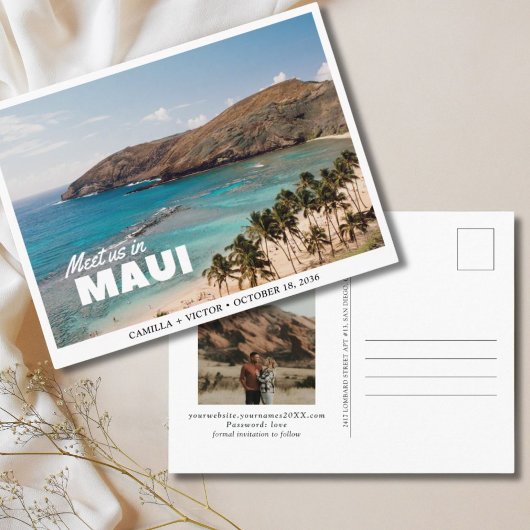 Maui Wedding Beach Save the Date Briefkaart