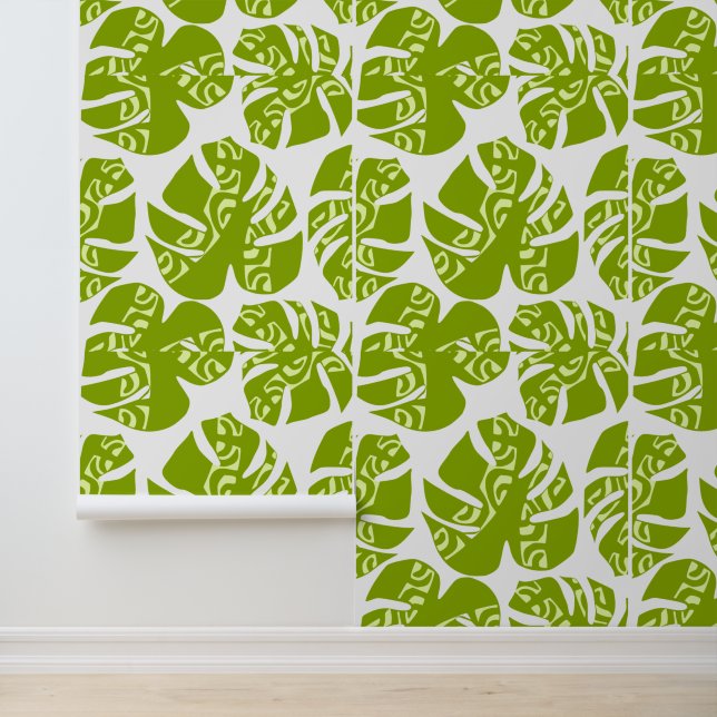 MAULI (groen) Behang (Applicatie)