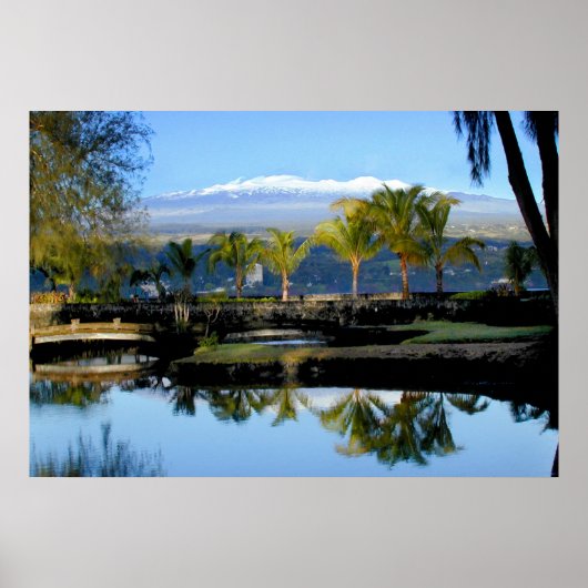 Mauna Kea avec affiche sur la neige (Devant)
