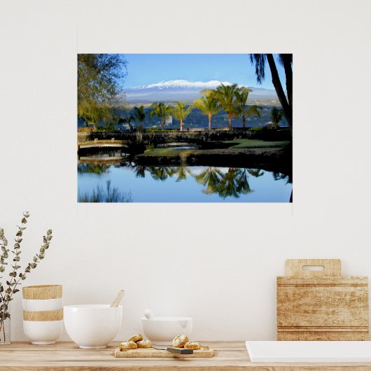 Mauna Kea avec affiche sur la neige (Cuisine)